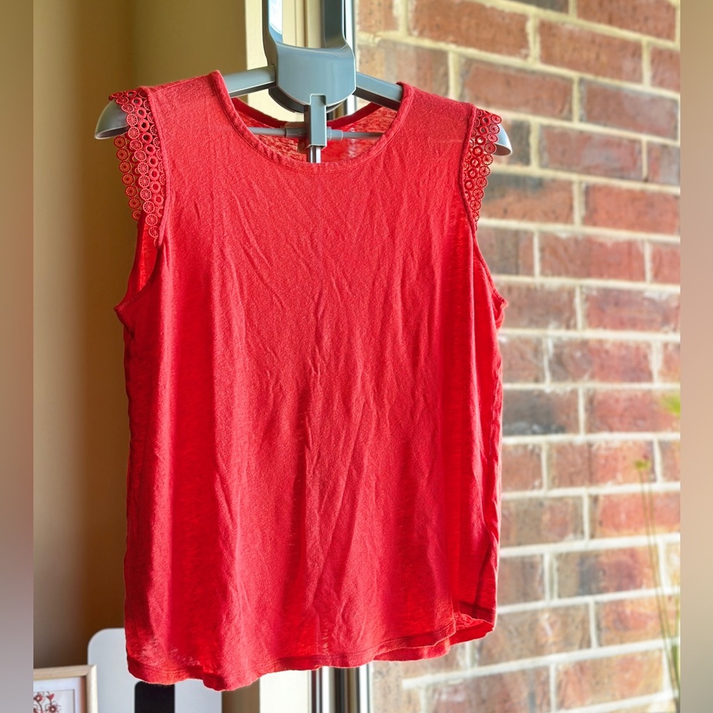 Michael Kors Red Cap Sleeve Top